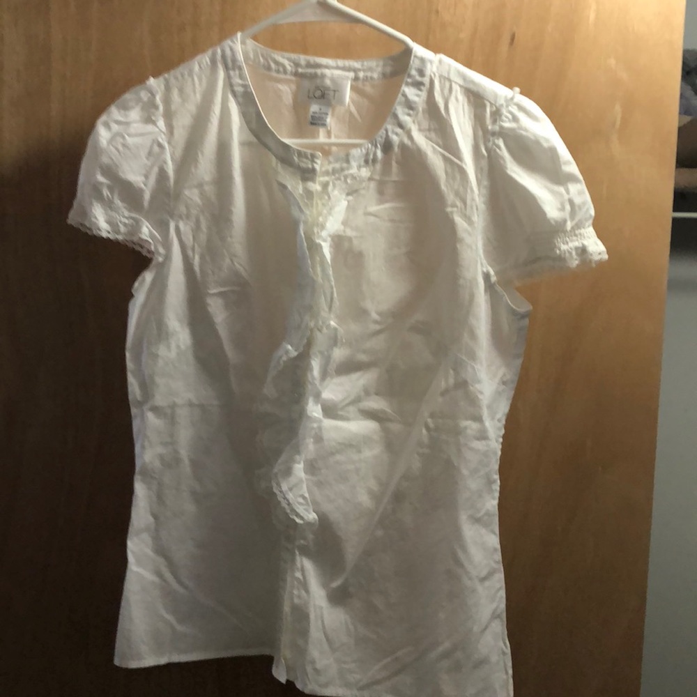 Ann Taylor Loft short sleeve button down